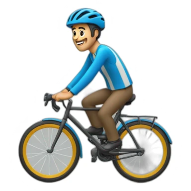 un homme sur un vélo sticker