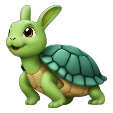 Tortue sur lapin sticker