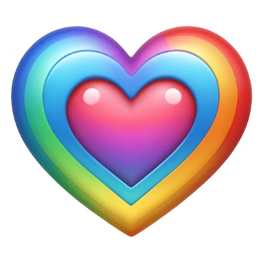 rainbow heart sticker