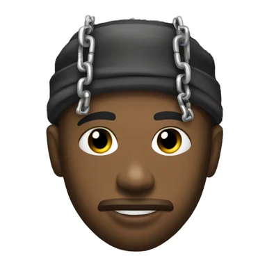 Rapper with chain sticker