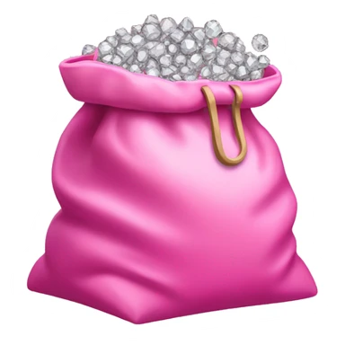 large pink bag full of diamonds sticker
