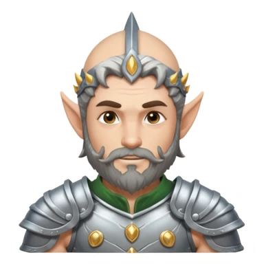 Bearded warrior elf in armor sticker