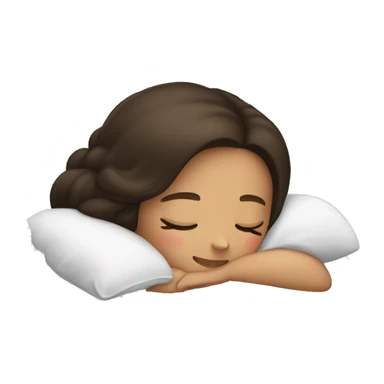 Brunette girl sleeping sticker