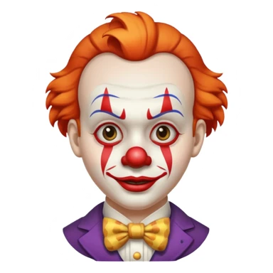 clown with proper formal haircut sticker