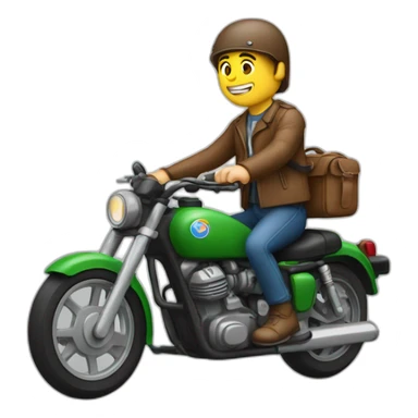 Un homme sur une moto sticker