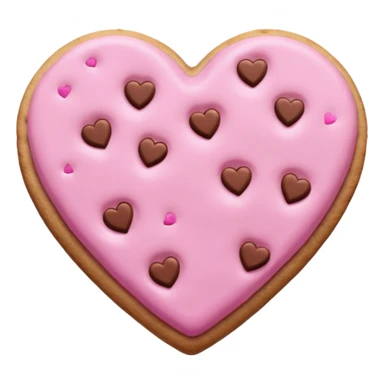 Heart cookie with pink chips  sticker