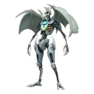 futuristic Skeleton-Cyborg-Manectric-Electrike-Salandit-Cubone-Umbreon-Marowak-Draco-Fakémon-hybrid-creature (full body), 4 legs sticker
