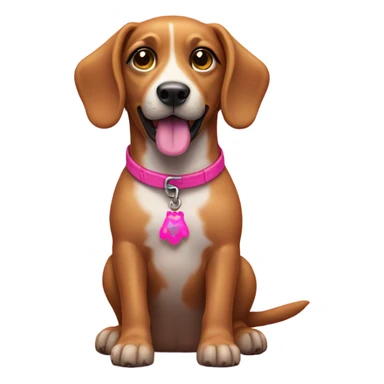 Dog with pink nails sticker