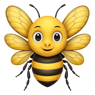 Crée-moi l'emoji d'une petite abeille malicieuse sticker
