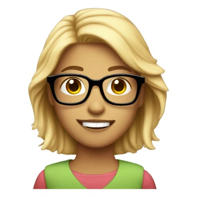 Nerdy starstruck apple fangirl sticker