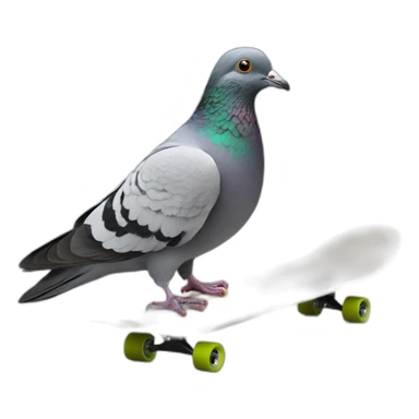 Pigeon on a skateboard sticker