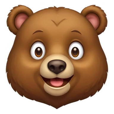bear animal happy face sticker