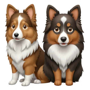 Shetland sheepdog and Australian shepherd sticker