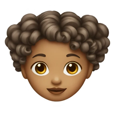 A baby girl with ringlets sticker