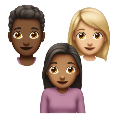 3 siblings 1 boy 2 girls  sticker