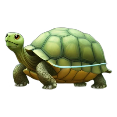 tortoise in front of the glass sticker