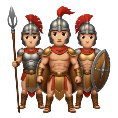group of ancient trojan warriors sticker