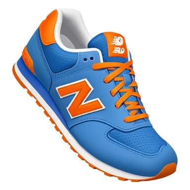 New balance blue orange shoe sticker