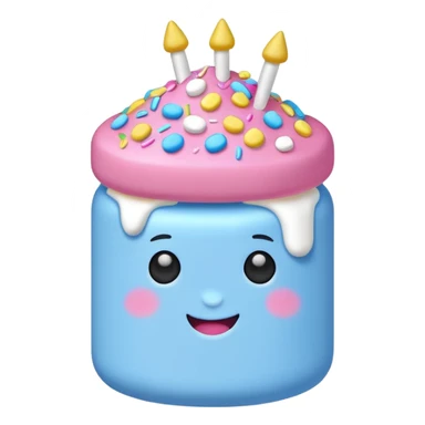 marshmallow colorful accessorized sticker