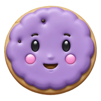  a pastel purple cookie with soft crumbly  sticker
