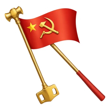 bandera de la Unión Soviética con martillo y hoz sticker