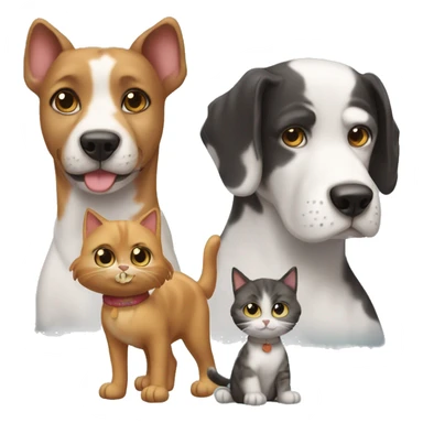 3 dogs 2 cats sticker