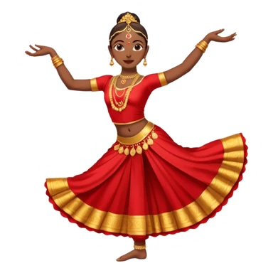 Bharatanatyam dancer in a full length dance pose sticker