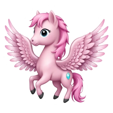 Sparkly, little, soft pink, pony wings no pony only wings. Only left and right wings  sticker