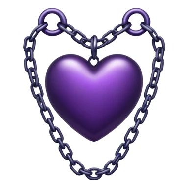 Dark purple heart in chains sticker