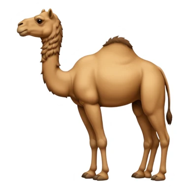 High resolution camel without fur sticker