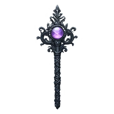 Gothic magic staff sticker