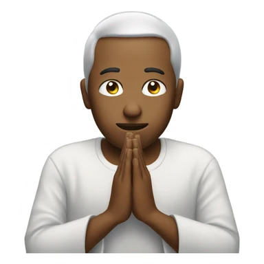 sweaty face with praying hands sticker