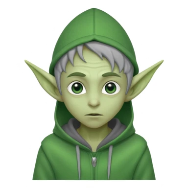 Aliens Green, hoodie, elf ears sticker