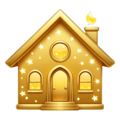 house silhouette with sparkles inside sticker