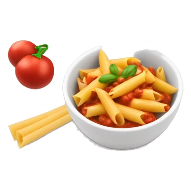 penne with red sauce in a bowl with mushroom pieces  sticker