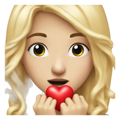 blondes send kisses heart  sticker