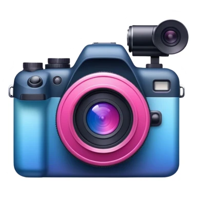 blue/pink gradient professional camera sticker