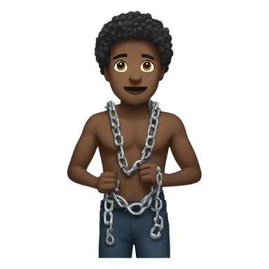 black man with broken chains around his wrists sticker