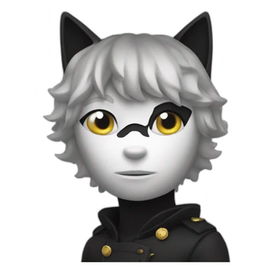 Chat noir et blanc sticker