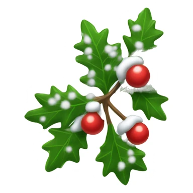 mistletoe snow sticker