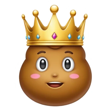 Poop with a crown on it  sticker