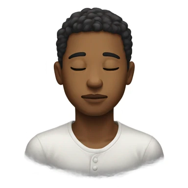 portrait of a young man, Closed Eyes  sticker