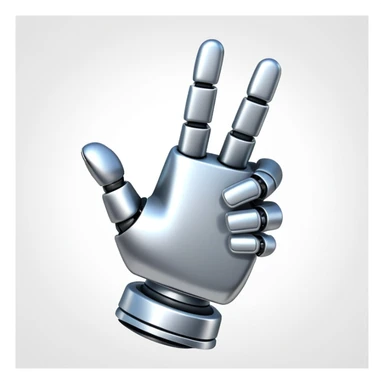robot hand thumbs up sticker