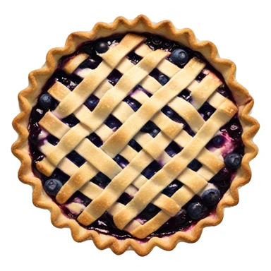 blueberry pie with cream  sticker