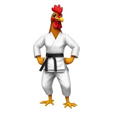 karate female chicken sticker