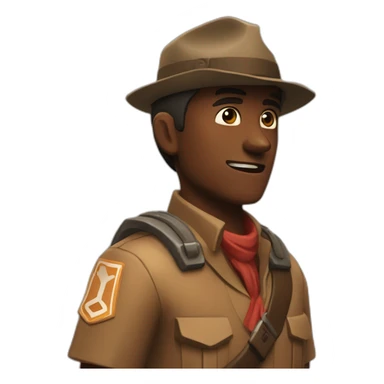Scout from team fortress two sticker