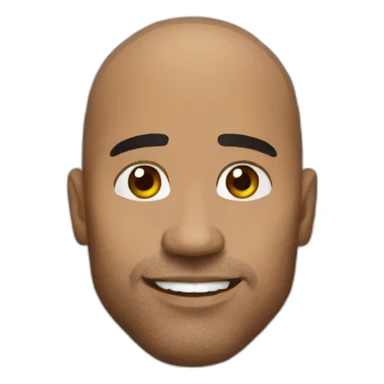 create a rock that look like dwayne the rock sticker