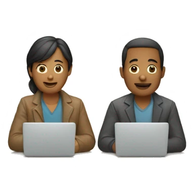 Dos personas discutiendo  sticker