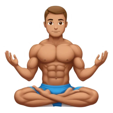 bodybuilder yoga sticker