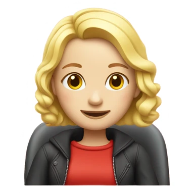 Blonde white girl in red car cute  sticker